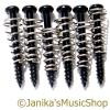 6 STRAT PICKUP SCREWS AND SPRINGS BLACK